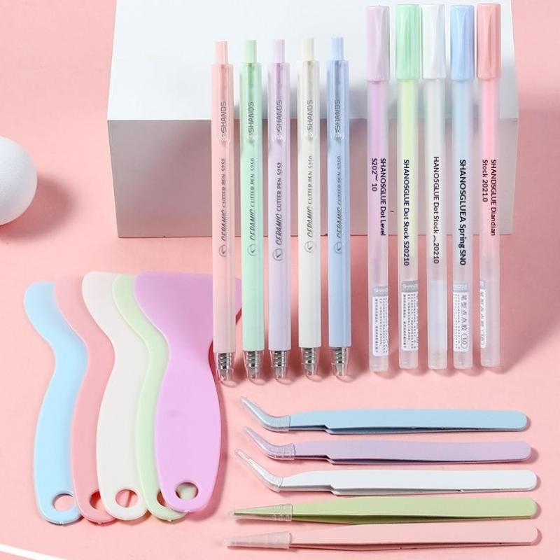 Craft Knife Set - Baru 4 Buah/Set Pena Lem Pisau