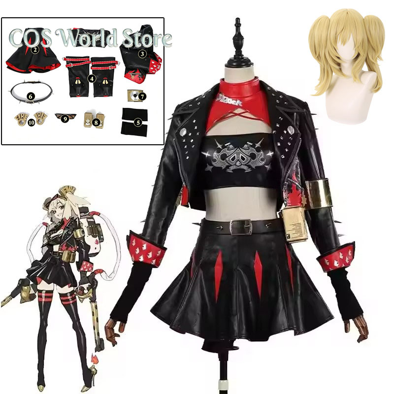 Burnice Cosplay Prop - Kostum Cosplay Anime Burnice White, Wig