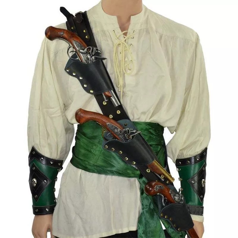 Cosplay Prop Pistol - Aksesori Kostum Cosplay Kapten, Sarung Pistol
