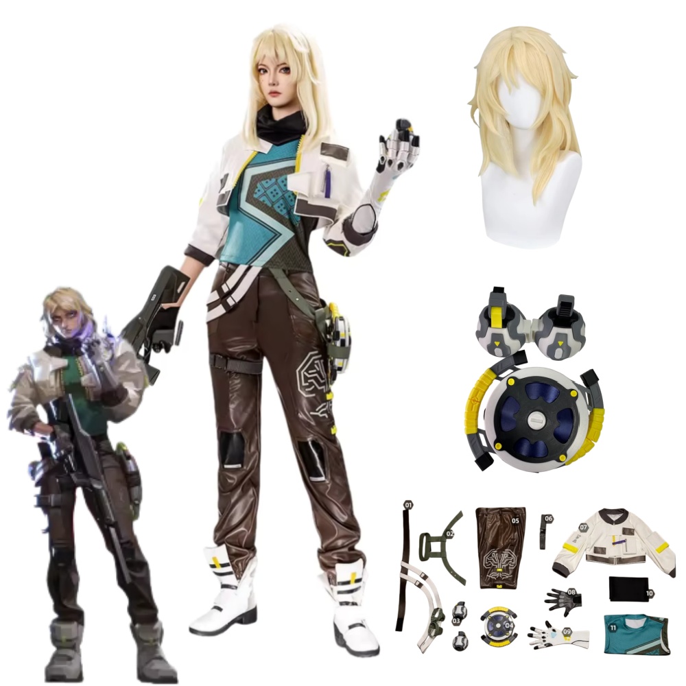 Cosplay Prop - Kostum Cosplay Deadlock VALORANT, Pakaian Kostum