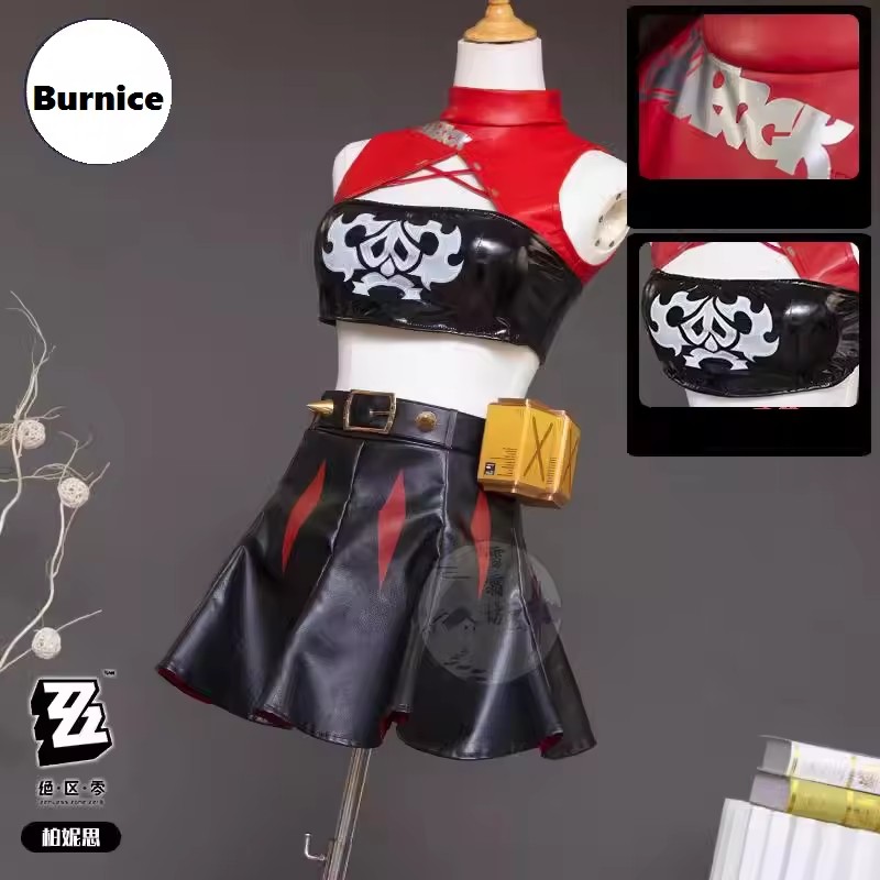 Zenless Zone Zero Cosplay, kos - Burnice Cosplay Prop ulasan dan harga