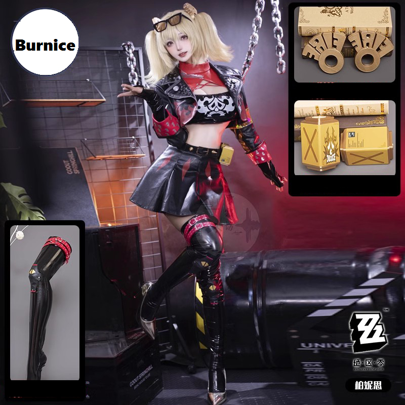 Kostum Cosplay Zenless Zone Ze - Burnice Cosplay Prop ulasan dan harga