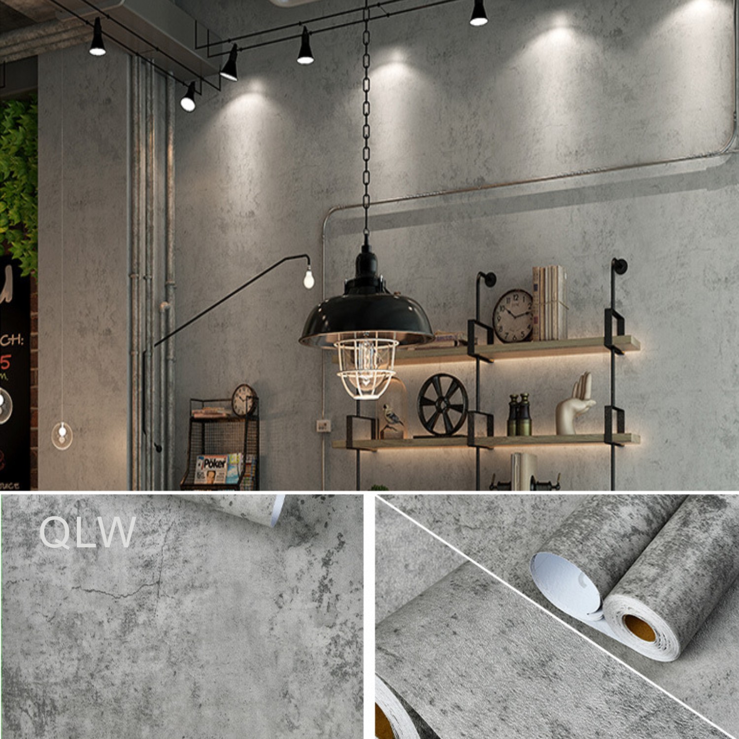 Wallpaper PVC Abu-abu Semen 6M - Contact Cement Glue ulasan dan harga