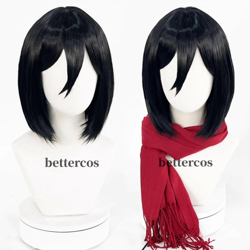 Wig Cosplay Anime Mikasa Acker - Ak47 Cosplay Prop ulasan dan harga